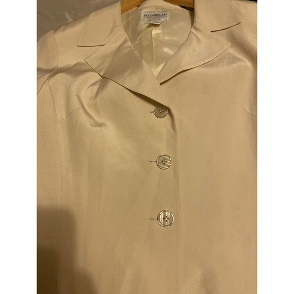 Hugo Buscati Jacket Blazer 100% Silk Button Lined Collared Light Pink Sz 12 - Picture 6 of 9